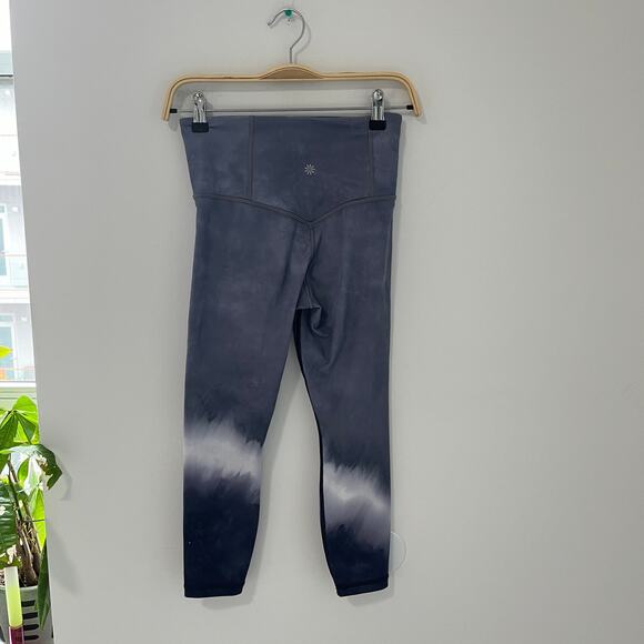 Athleta Elation Blue Watercolor Stripe Crop Leggings Size XS Petite - Picture 7 of 7